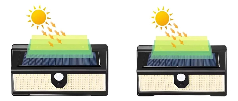 PACK 2 FOCOS SOLARES 118 LED CON SENSOR MOVIMIENTO - 1