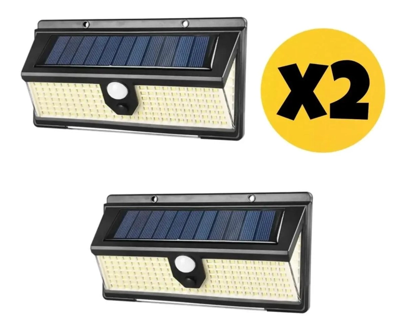PACK 2 FOCOS SOLARES 118 LED CON SENSOR MOVIMIENTO - 2