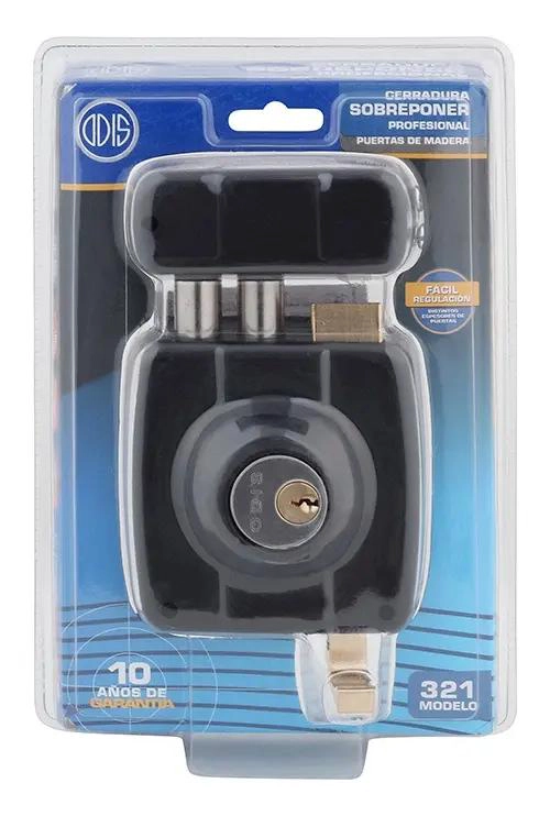CERRADURA PARA SOBREPONER NEGRA AJUSTABLE 45 MM - 5