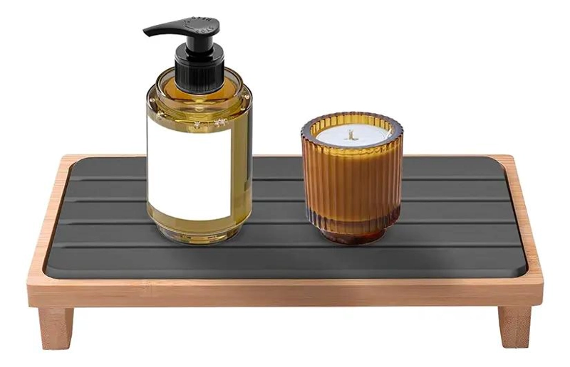 ESCURRIDOR DE BAMBU CON PIEDRA PARA SECADO RAPIDO - 1