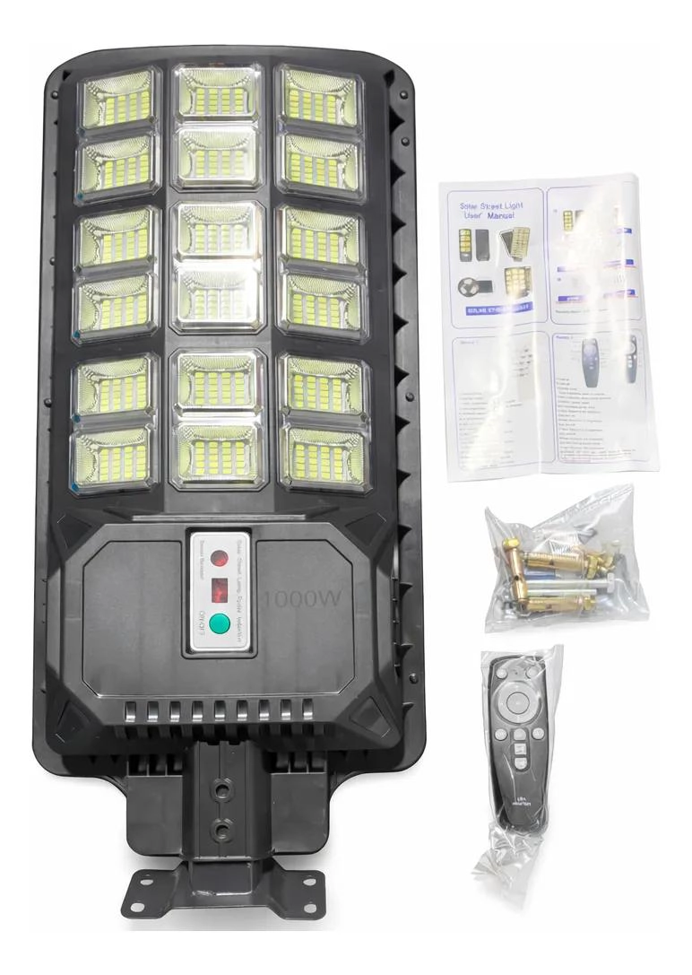 FOCO REFLECTOR SOLAR LED 1000W INALAMBRICO CON SOPORTE - 3