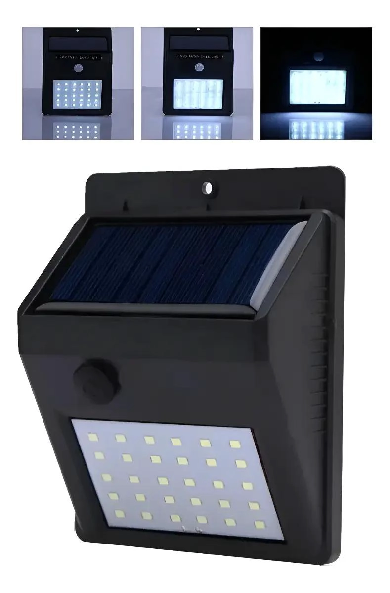 5 FOCOS SOLARES LED CON SENSOR DE MOVIMIENTO PARA EXTERIO - 1