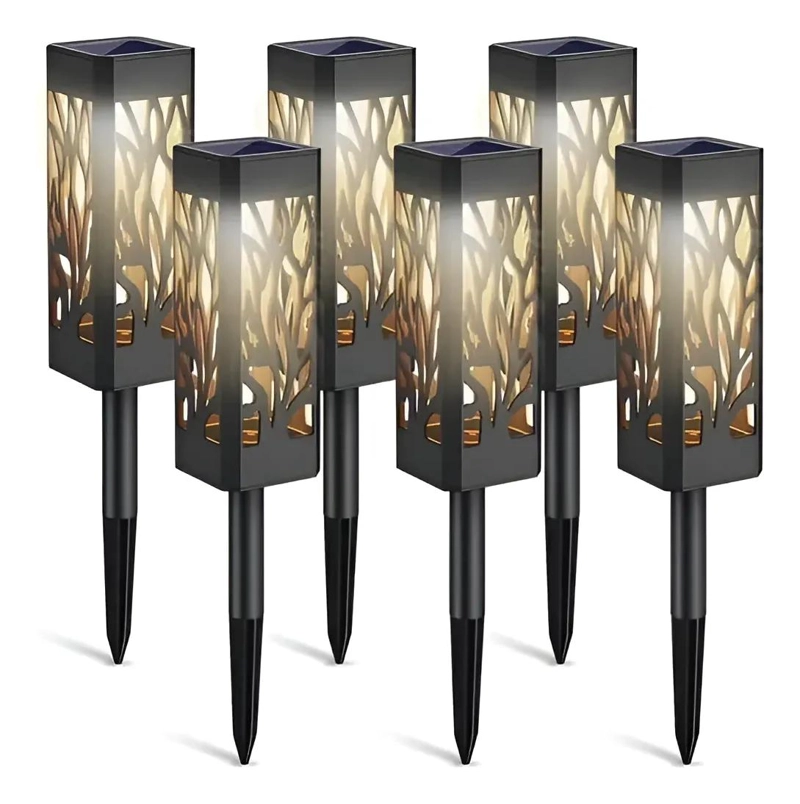 PACK 4 FAROLES SOLARES LED PARA JARDIN LUZ CALIDA - 1