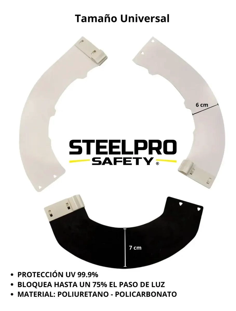 PROTECTOR SOLAR PARA CASCO DE SEGURIDAD PACK 5 - 3