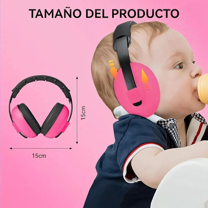 AURICULAR ANTIRUIDO PARA NIÑOS CON OREJERAS Y TAPONES - 3