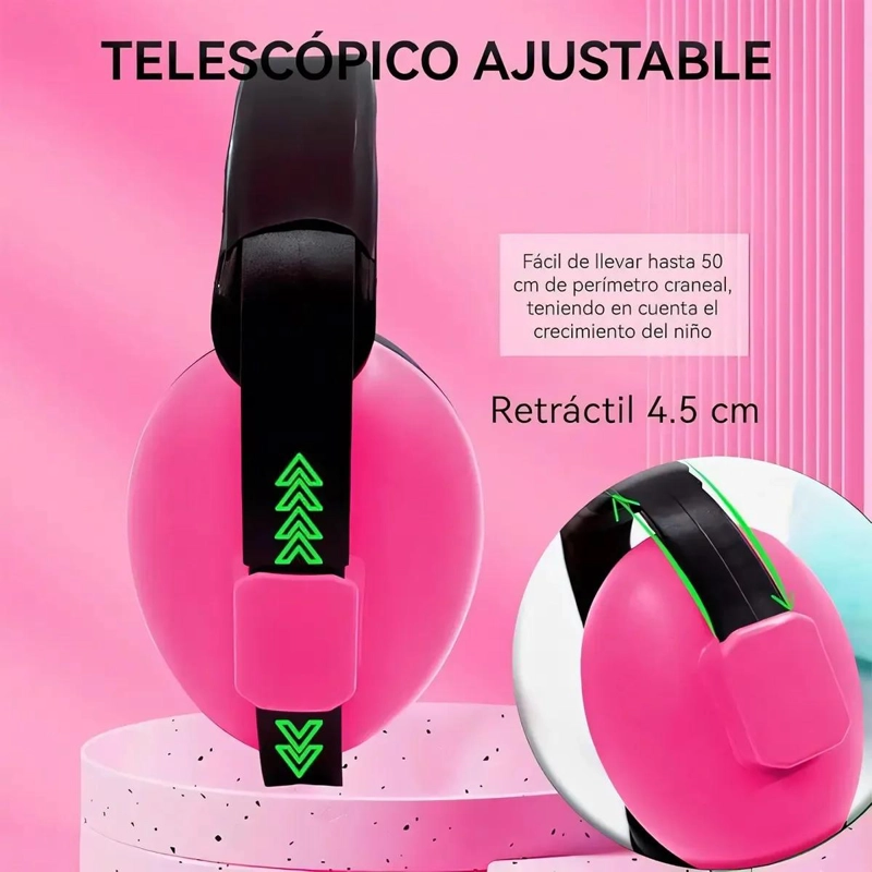 AURICULAR ANTIRUIDO PARA NIÑOS CON OREJERAS Y TAPONES - 4