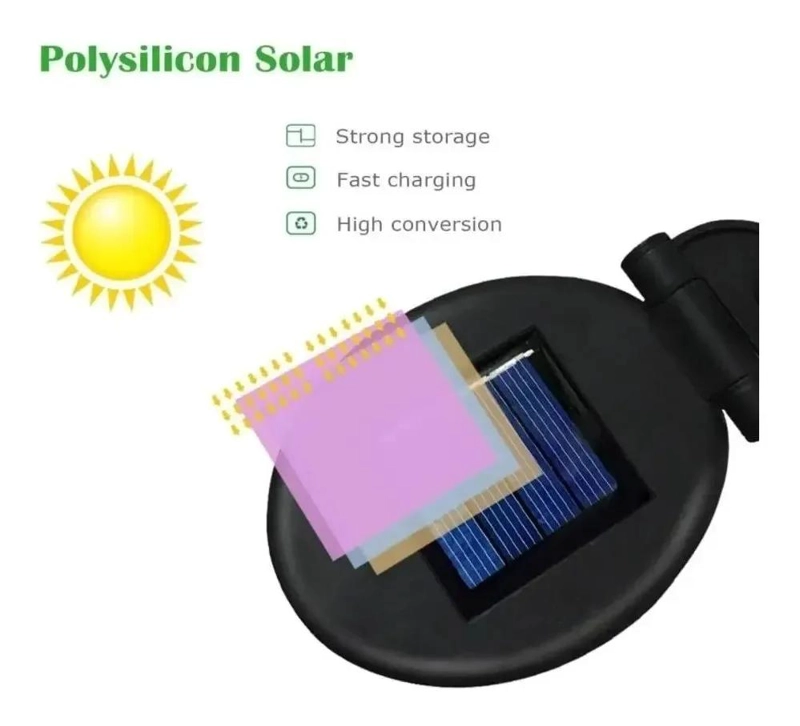 PAR DE FOCOS SOLARES PARA JARDIN CON DISEÑO DE FLORES - 2