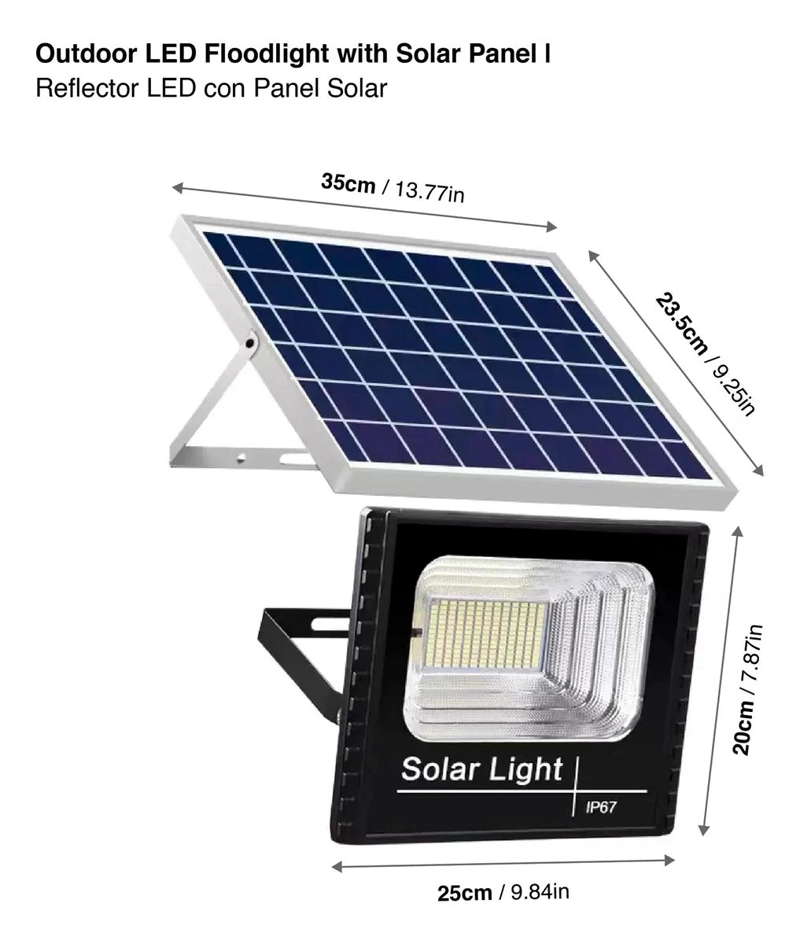 FOCO REFLECTOR SOLAR LED 200W EXTERIOR LUZ FRIA IP67 - 2