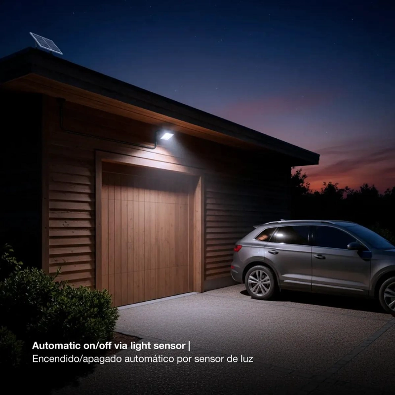FOCO REFLECTOR SOLAR LED 200W EXTERIOR LUZ FRIA IP67 - 5