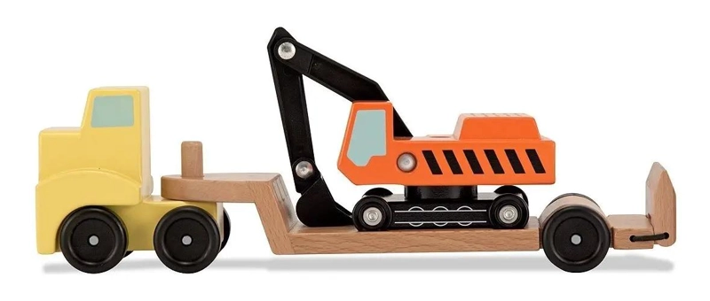 CAMION EXCAVADORA DE MADERA DIDACTICO PARA NIÑOS - 2