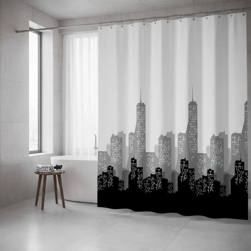 CORTINA DE BAÑO DE POLIE STER 180X178 CM - 2