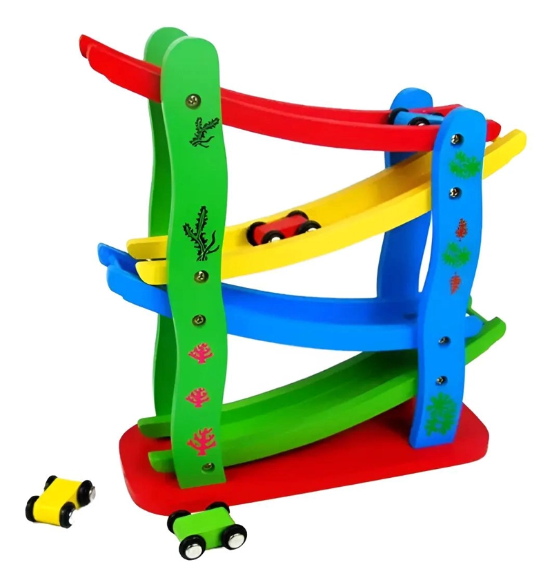 PISTA DE AUTO EDUCATIVO MONTESSORI DE MADERA - 1