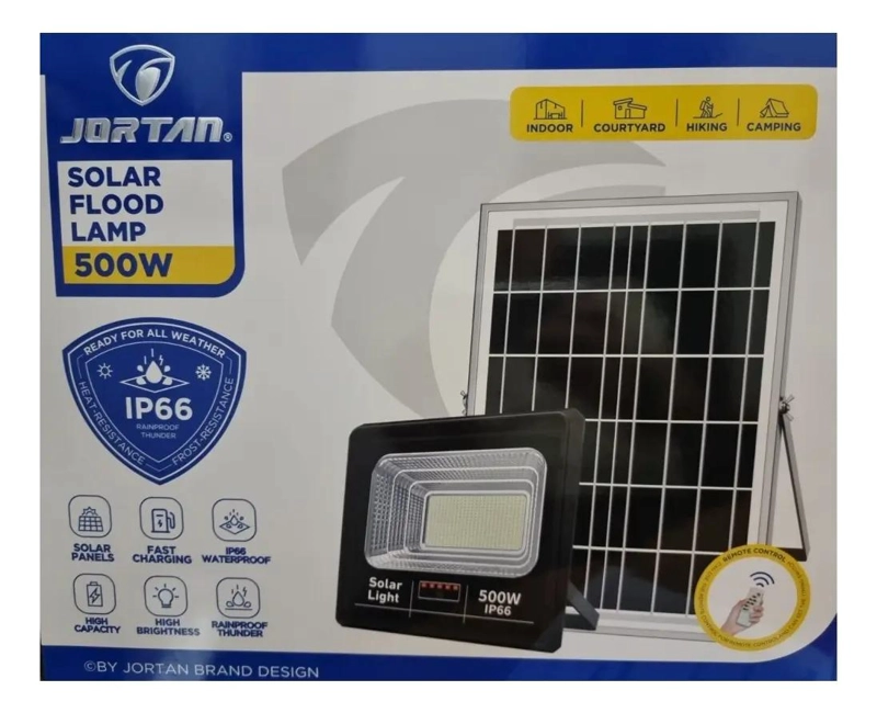 PROYECTOR SOLAR LED 500W CON 400 LEDS Y PANEL SOLAR - 4