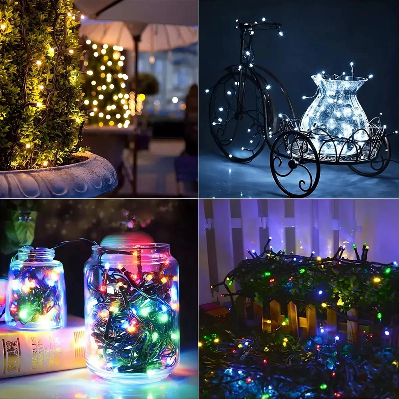 PACK 3 GUIRNALDAS SOLARES NAVIDAD 10M 100 LED - 2