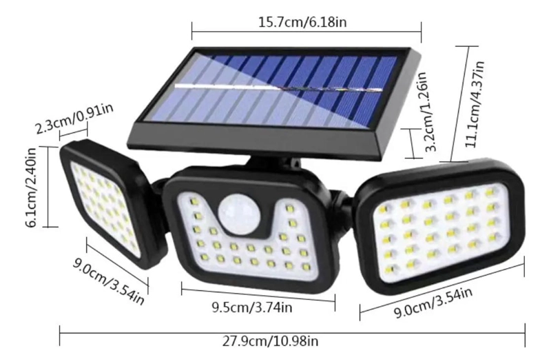 APLIQUE SOLAR PARA PATIO EXTERIOR CON SENSOR DE LUZ - 2