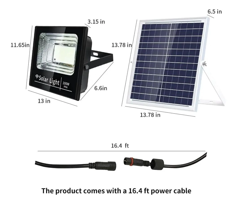 FOCO REFLECTOR SOLAR 300W PARA INTERIOR Y EXTERIOR - 3