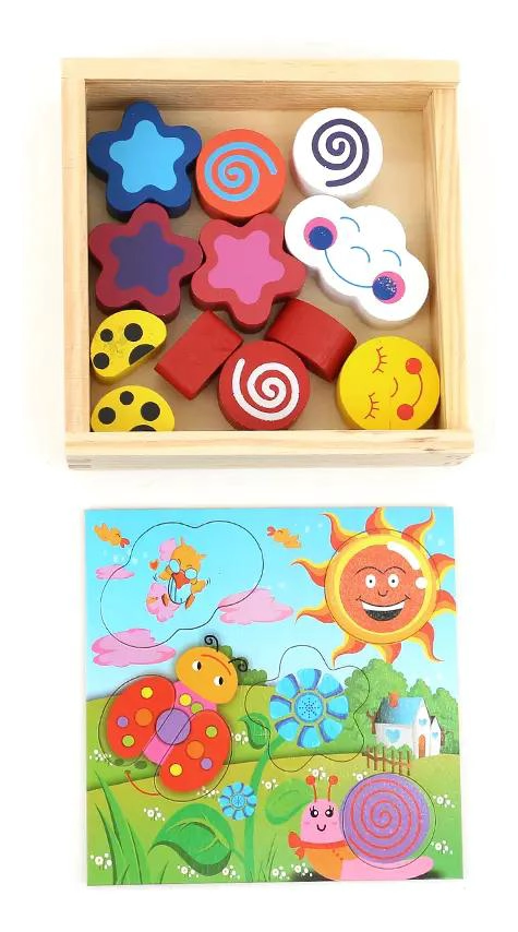 CAJA DIDACTICA DE ENCAJE EN MADERA PARA NIÑOS - 1