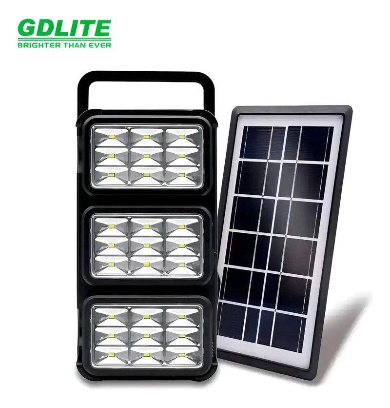 KIT DE EMERGENCIA SOLAR CON REFLECTORES LED Y CARGADOR - 1