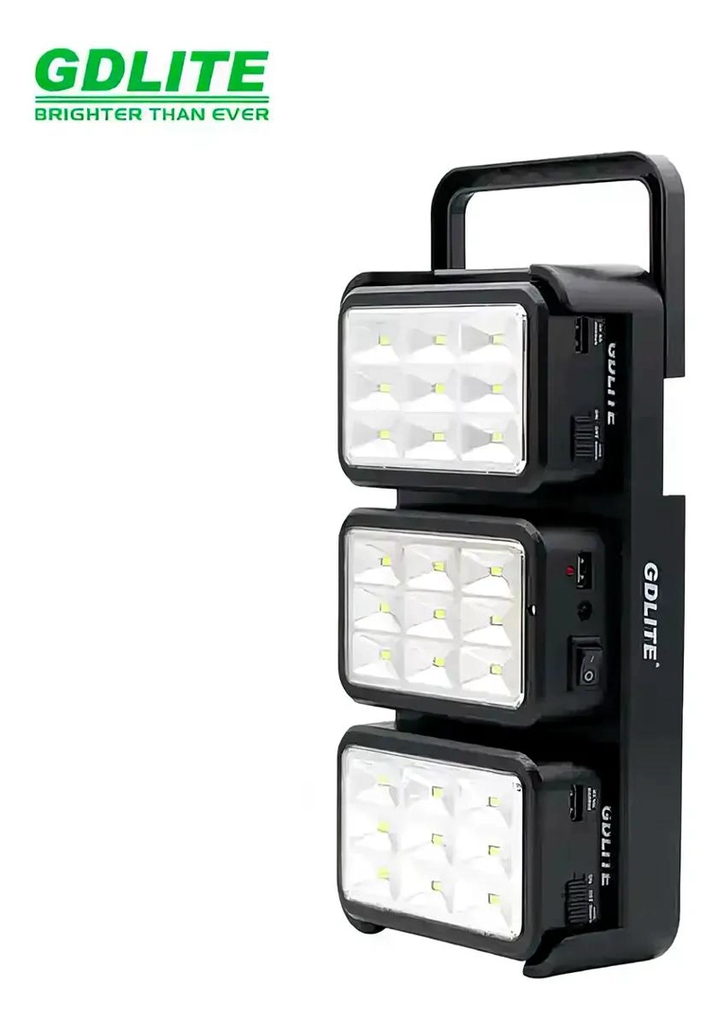KIT DE EMERGENCIA SOLAR CON REFLECTORES LED Y CARGADOR - 2