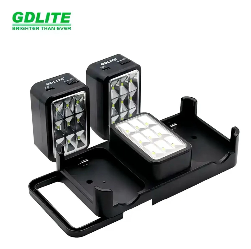 KIT DE EMERGENCIA SOLAR CON REFLECTORES LED Y CARGADOR - 4