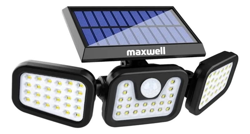 FOCO LED SOLAR EXTERIOR CON SENSOR DE MOVIMIENTO Y 3 DIRE - 2