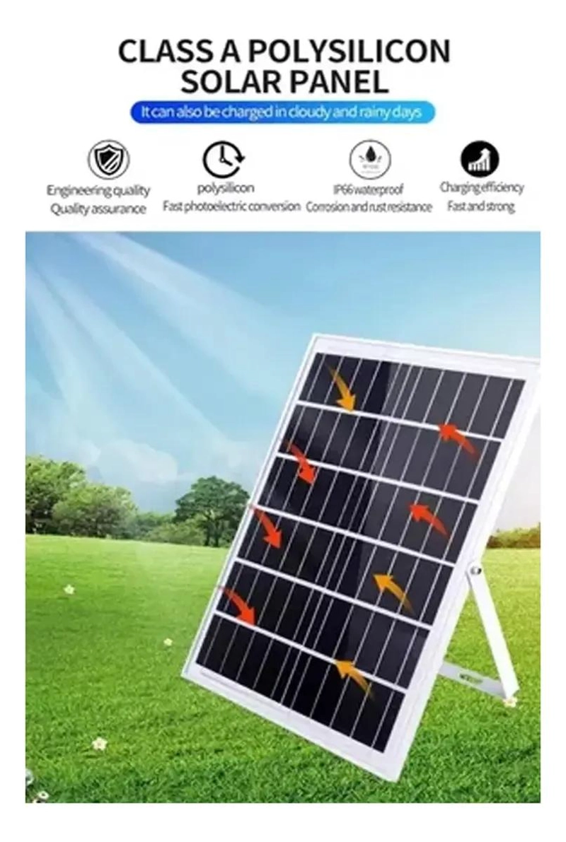 FOCO SOLAR 100W CON PANEL Y CONTROL REMOTO - 2