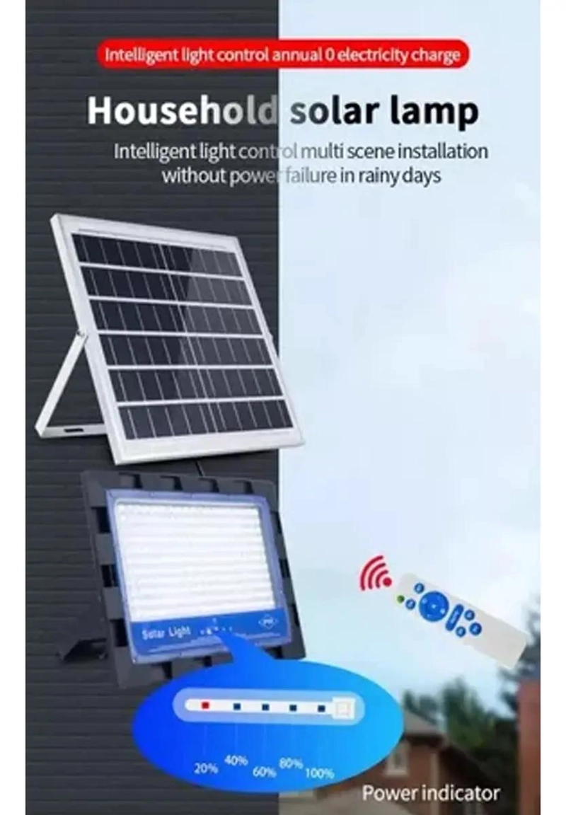 FOCO SOLAR 100W CON PANEL Y CONTROL REMOTO - 5