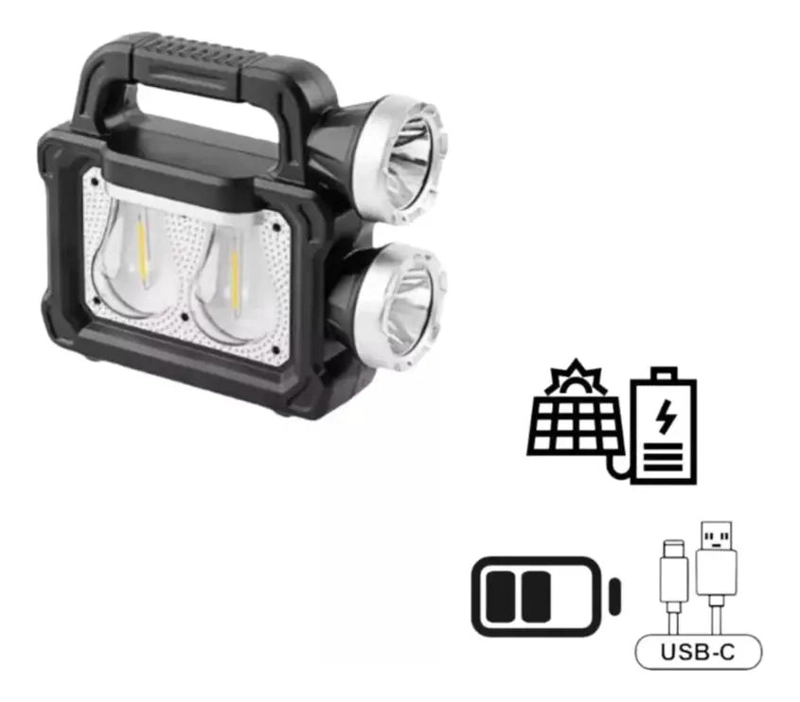KIT DE EMERGENCIA CON LINTERNA SOLAR Y 2 AMPOLLETAS - 2