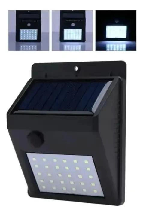 PACK 10 FOCOS LED SOLARES 30 LEDS CON SENSOR DE MOVILIDAD - 1