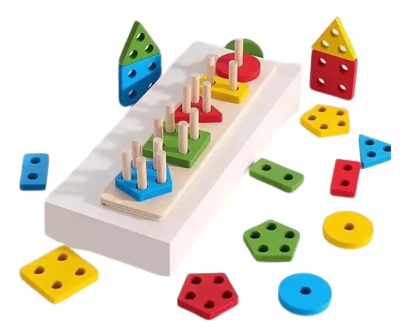 JUGUETE DIDACTICO DE MADERA APILABLE PARA NIÑOS - 3