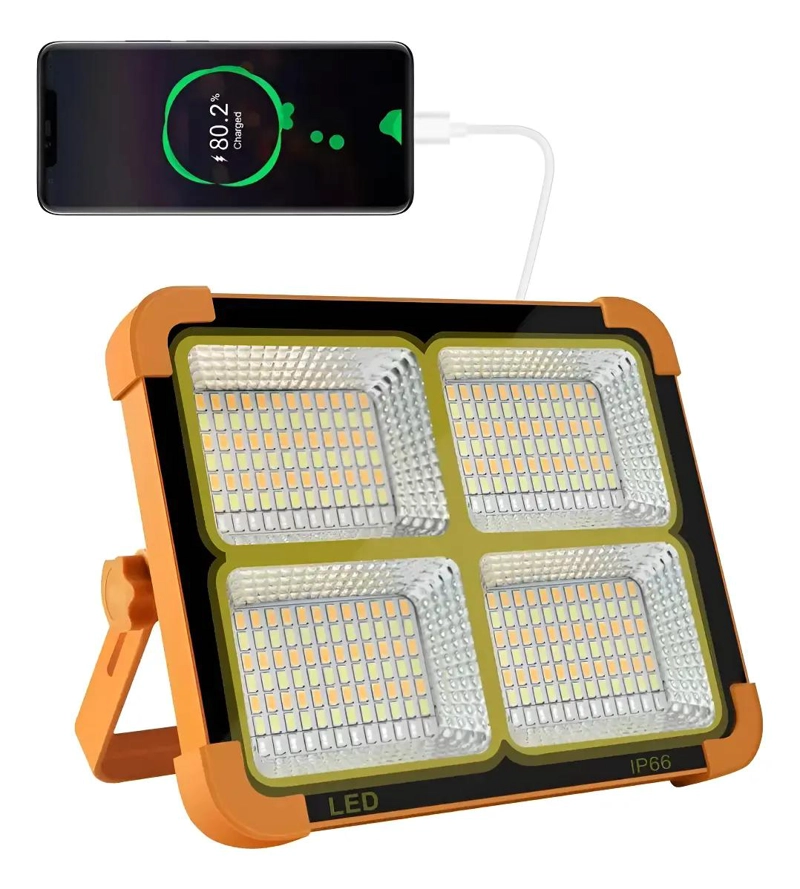LAMPARA DE EMERGENCIA SOLAR RECARGABLE LED PARA CAMPING - 1