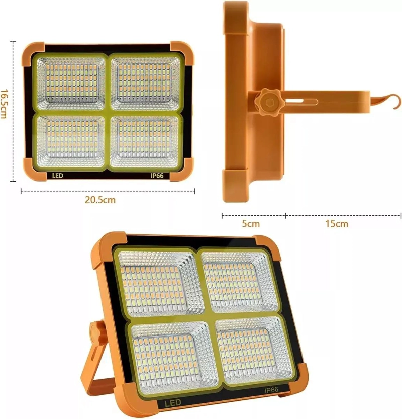 LAMPARA DE EMERGENCIA SOLAR RECARGABLE LED PARA CAMPING - 4