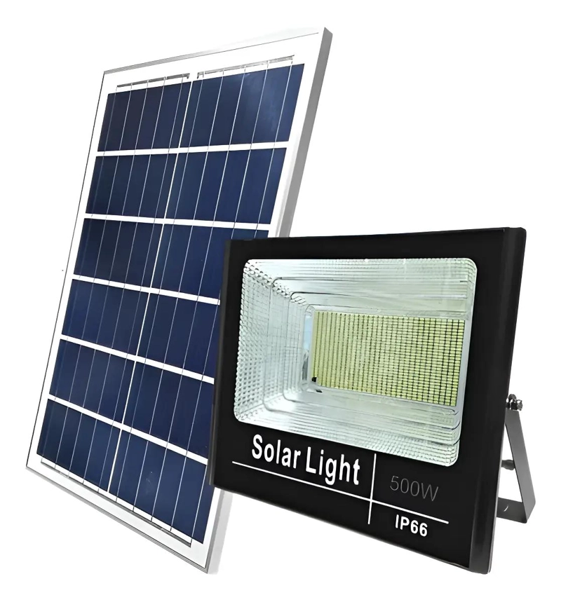 FOCO SOLAR 500W CON PANEL Y CONTROL PARA EXTERIORES - 1