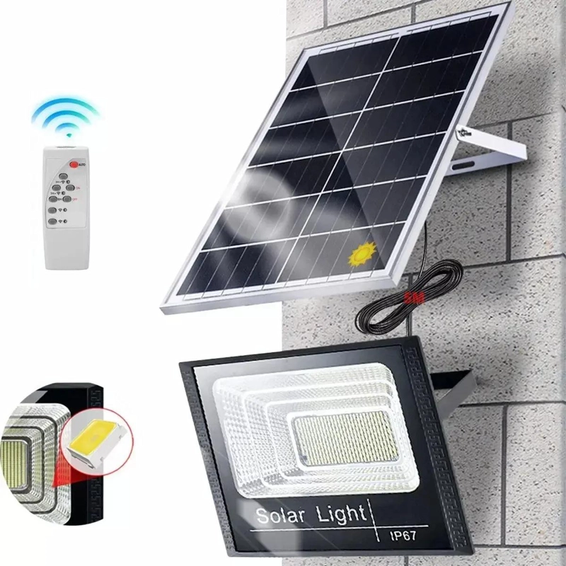 FOCO SOLAR 500W CON PANEL Y CONTROL PARA EXTERIORES - 4