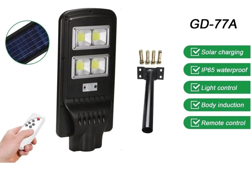 FOCO LED SOLAR 90W CON SENSOR Y CONTROL REMOTO - 2