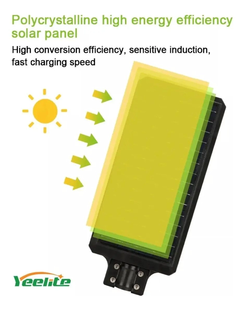 FOCO LED SOLAR 90W CON SENSOR Y CONTROL REMOTO - 3