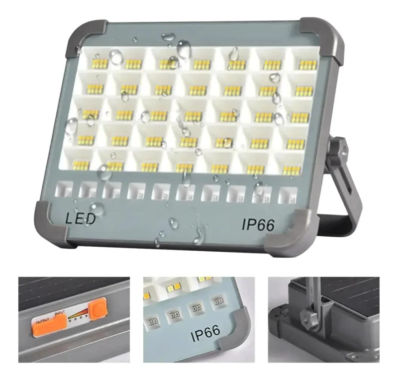 FOCO LED SOLAR PORTATIL EMERGENCIA RGB 2000W - 1