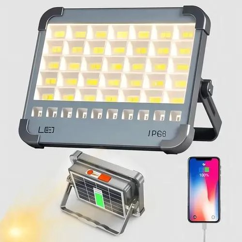 FOCO LED SOLAR PORTATIL EMERGENCIA RGB 2000W - 2