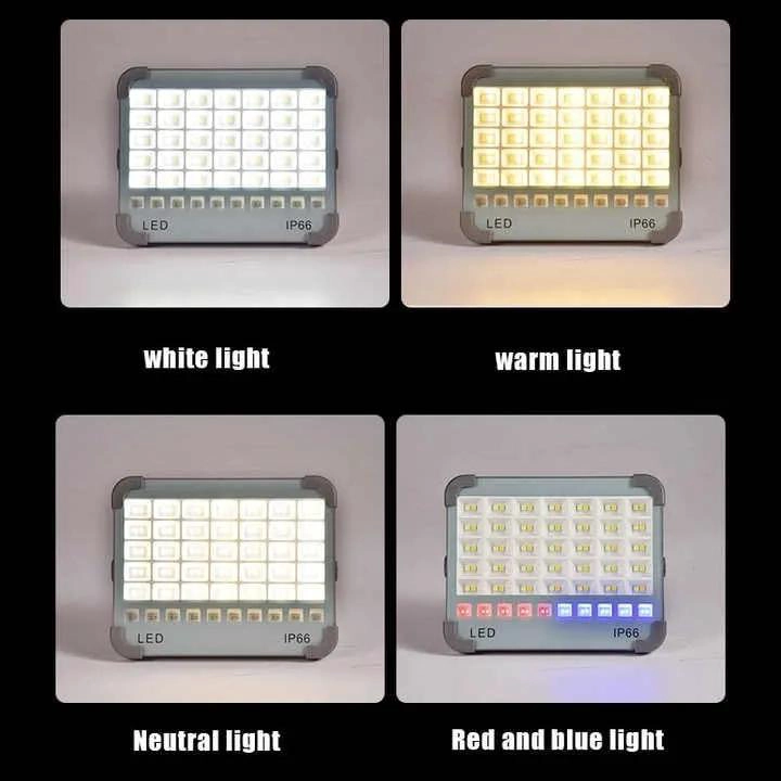 FOCO LED SOLAR PORTATIL EMERGENCIA RGB 2000W - 3