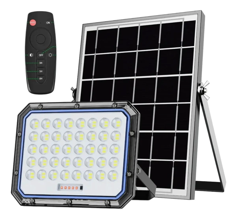 PROYECTOR LED SOLAR 500W CON SENSOR Y PANEL IP66 - 1