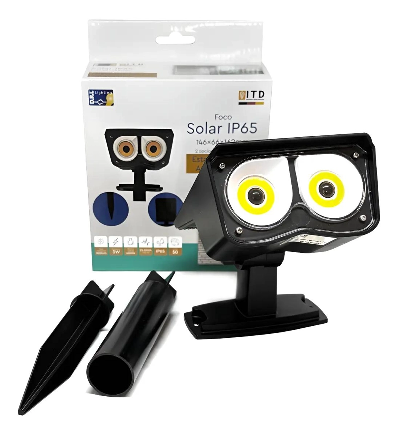 FOCO ESTACA SOLAR LED 3W 200LM IP65 4000K - 1