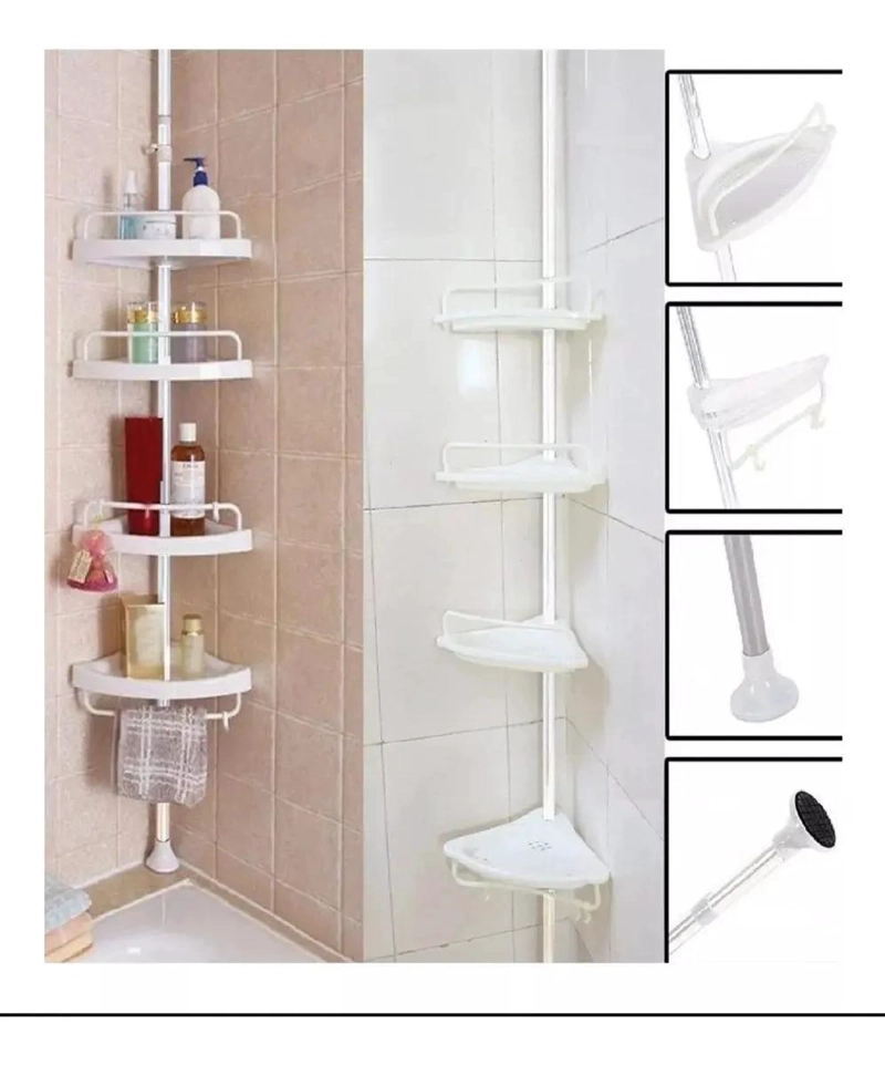 ESQUINERO DE DUCHA AJUSTABLE CON 4 REPISAS MULTIUSO - 3