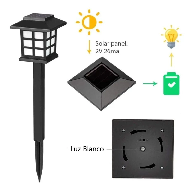 PACK 2 LAMPARAS SOLARES LED PARA JARDIN - 3