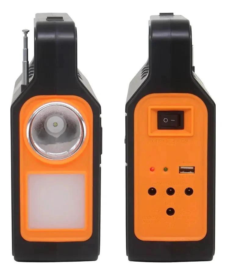 KIT DE EMERGENCIA SOLAR CON RADIO, LINTERNA Y FOCO - 4