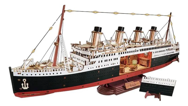 PUZZLE 3D BARCO TITANIC 1912 MODELO DETALLADO - 1