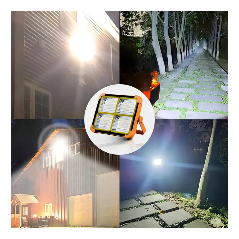 FOCO RECARGABLE SOLAR PORTATIL 1000W CON 5 MODOS DE LUZ - 2