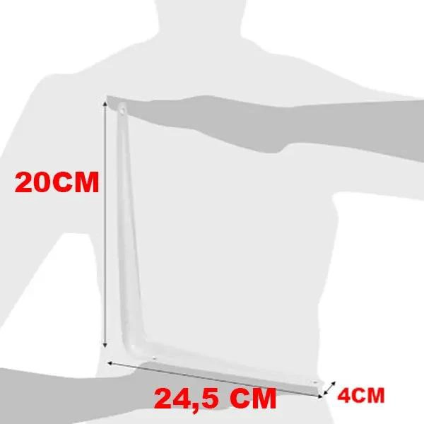 ESCUADRA BLANCA PARA ESTANTE 20X24,5 CM PACK 12 UNIDADES - 5