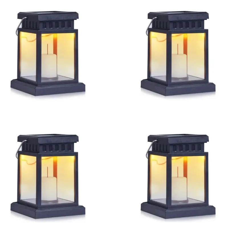PACK DE 4 FAROLES SOLARES PARA JARDIN - 1