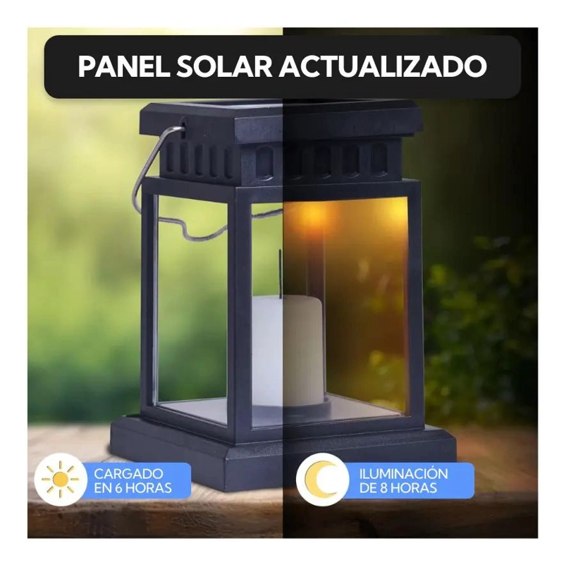 PACK DE 4 FAROLES SOLARES PARA JARDIN - 5