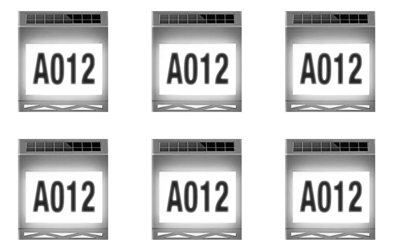 PACK 6 APLIQUES SOLARES RESISTENTES AL AGUA CON NUMEROS - 1